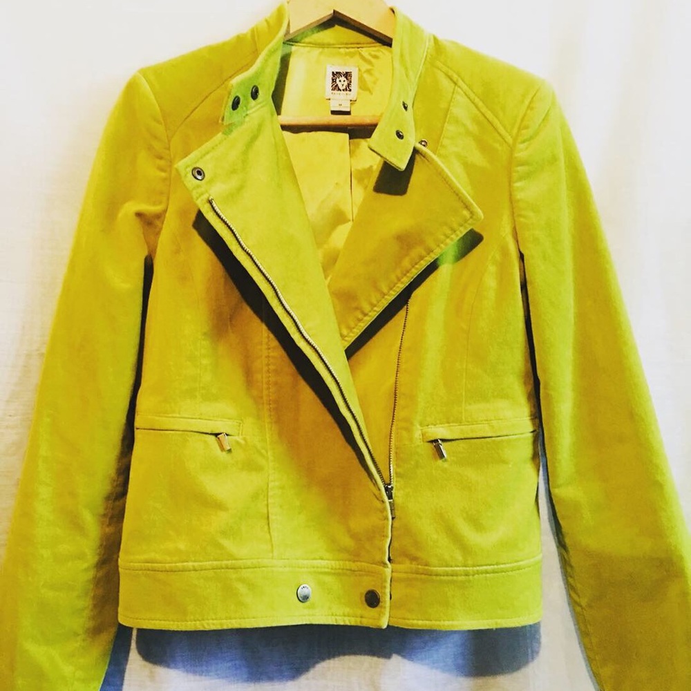 Anne Klein Velvet Citron Asymmetrical Jacket